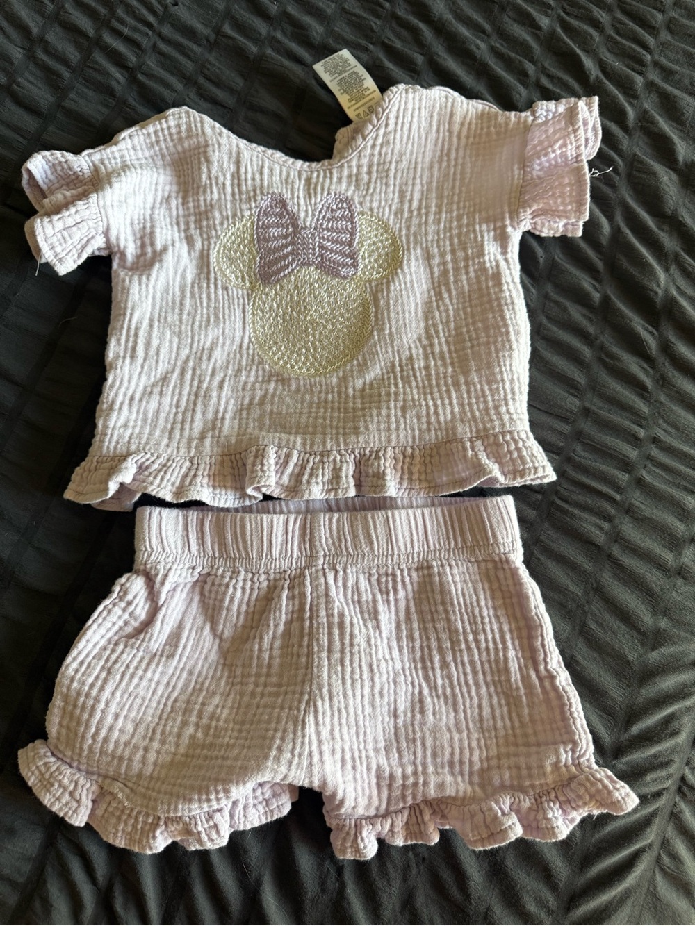 Light purple Baby Two-Piece Set with Bow Minnie